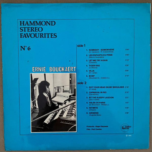 Ernie Bouckaert - Hammond Stereo Favourites N° 6 (LP) Vinyl LP Vinyl Zeer Goed / Hoesje Goed "VINYLSINGLES.NL"