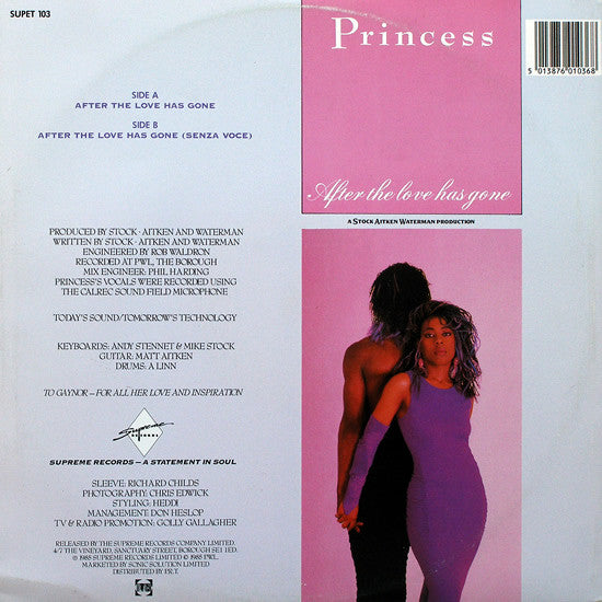 Princess - After The Love Has Gone 01857 Vinyl Singles Vinyl Goed / Hoes Goed