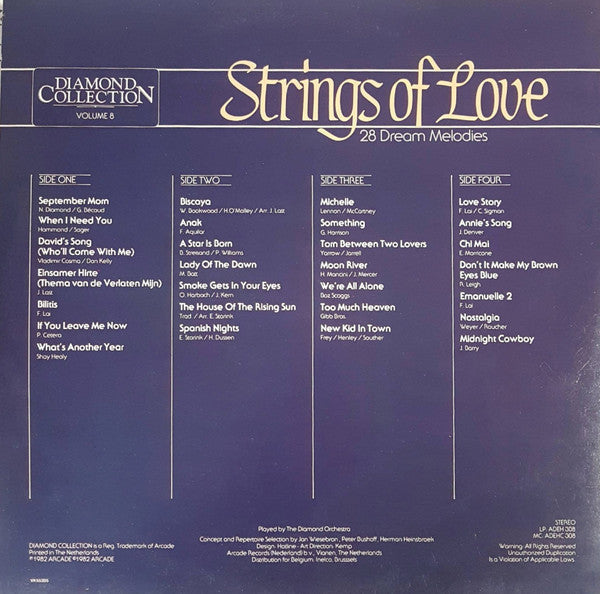 Diamond Orchestra - Strings Of Love (LP) Vinyl LP Dubbel Vinyl Zeer Goed / Hoesje Goed "VINYLSINGLES.NL"