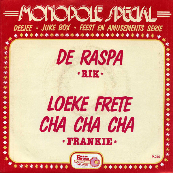 Rik / Frankie - De Raspa 25539 Vinyl Singles Vinyl Goed / Hoes Goed