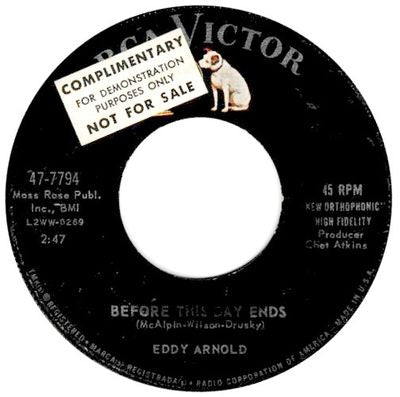 Eddy Arnold - Before This Day Ends Vinyl Singles Vinyl Zeer Goed / Hoesje Generic "VINYLSINGLES.NL"