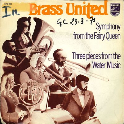 Brass United - Symphony From The Fairy Queen Vinyl Singles Vinyl Zeer Goed / Hoesje Goed "VINYLSINGLES.NL"