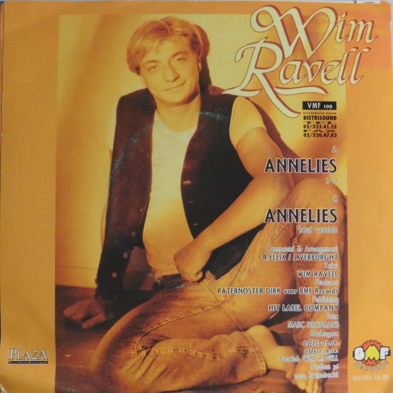 Wim Ravell - Annelies 17874 Vinyl Singles Vinyl Goed / Hoes Goed