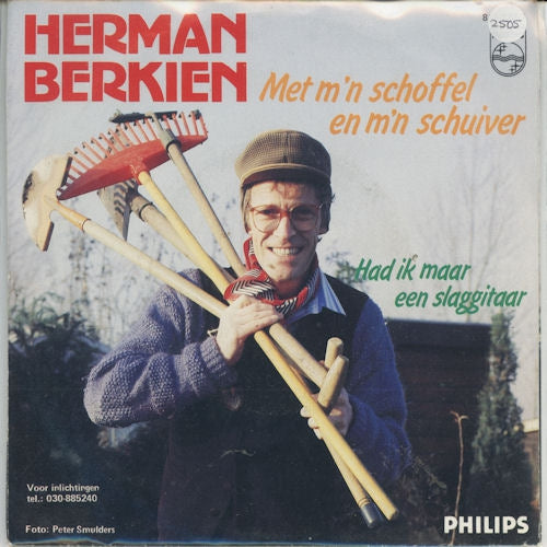Herman Berkien - Met M'n Schoffel En M'n Schuiver Vinyl Singles Vinyl Zeer Goed / Hoesje Goed "VINYLSINGLES.NL"