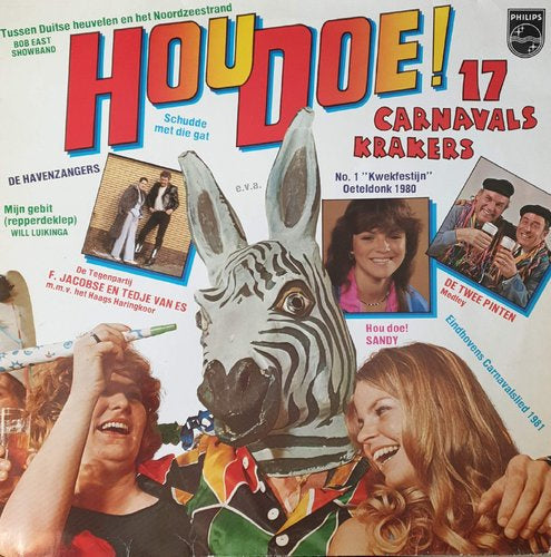 Various - Hou Doe! - 17 Carnavalskrakers (LP) 51177 Vinyl LP Vinyl Goed / Hoes Goed