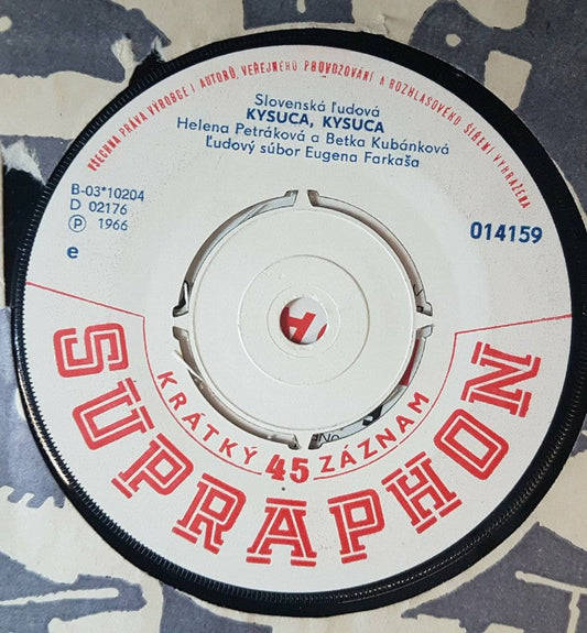 Helena Petrakova - Kysuca Kysuca (Slovensky Folklor) Vinyl Singles Vinyl Zeer Goed / Hoesje Generic "VINYLSINGLES.NL"