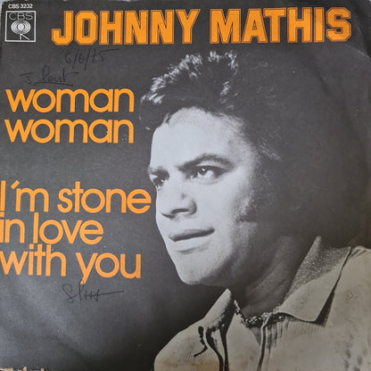Johnny Mathis - Woman Woman 33397 Vinyl Singles Vinyl Goed / Hoes Goed