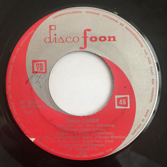 Galanti's - Rhein Lieder Vinyl Singles Vinyl Zeer Goed / Hoesje Goed "VINYLSINGLES.NL"