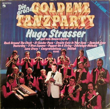 Hugo Strasser Und Sein Tanzorchester - Die Grosse Goldene Tanzparty (LP) Vinyl LP Dubbel Vinyl Zeer Goed / Hoesje Goed "VINYLSINGLES.NL"