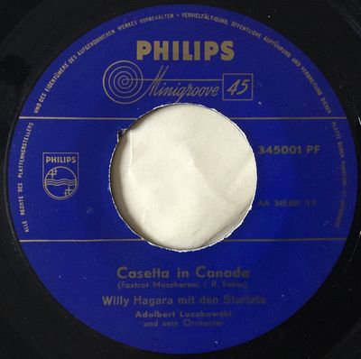 Willy Hagara - Casetta In Canada Vinyl Singles Vinyl Zeer Goed / Hoesje Generic "VINYLSINGLES.NL"