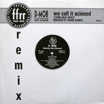 D Mob - We Call It Acieeed 'Living Beat Remix' (Maxi-Single) Maxi-Singles Vinyl Zeer Goed / Hoesje Goed "VINYLSINGLES.NL"