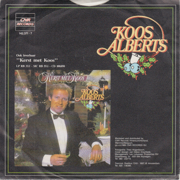 Koos Alberts - Wie Wil Er In December Nou Alleen Zijn 30268 Vinyl Singles Vinyl Goed / Hoes Goed