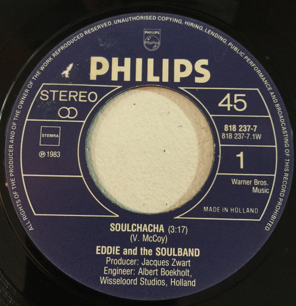 Eddy and the Soulband - Soul chaha Vinyl Singles Vinyl Zeer Goed / Hoesje Goed "VINYLSINGLES.NL"