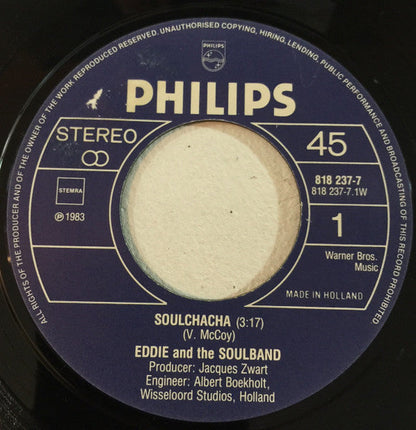 Eddy and the Soulband - Soul chaha Vinyl Singles Vinyl Zeer Goed / Hoesje Goed "VINYLSINGLES.NL"