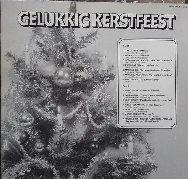 Various - Gelukkig Kerstfeest (LP) 51341 Vinyl LP Vinyl Goed / Hoes Goed