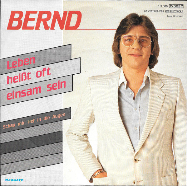 Bernd Rusinski - Leben Heisst Oft Einsam Sein Vinyl Singles Vinyl Zeer Goed / Hoesje Goed "VINYLSINGLES.NL"