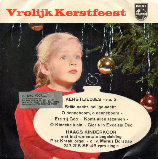 Haags Kinderkoor - Vrolijk Kerstfeest Kerstliedjes No. 2 Vinyl Singles Vinyl Zeer Goed / Hoesje Goed "VINYLSINGLES.NL"