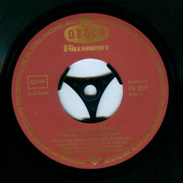 Hermann Hagestedt Mit Seinem Orchester - Einmal Am Rhein Vinyl Singles Vinyl Zeer Goed / Hoesje Goed "VINYLSINGLES.NL"