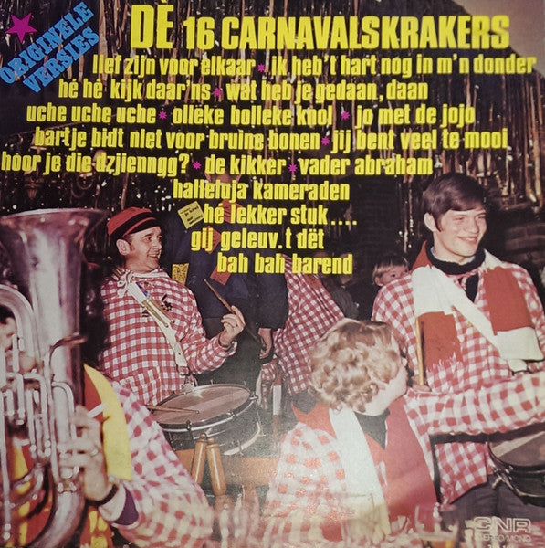 Various - De 16 Carnavalskrakers (LP) 51385 Vinyl LP Vinyl Goed / Hoes Goed