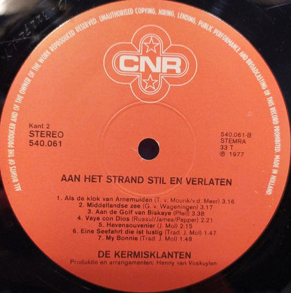 Kermisklanten - Aan Het Strand Stil En Verlaten (LP) 43413 Vinyl LP Vinyl Goed / Hoes Goed