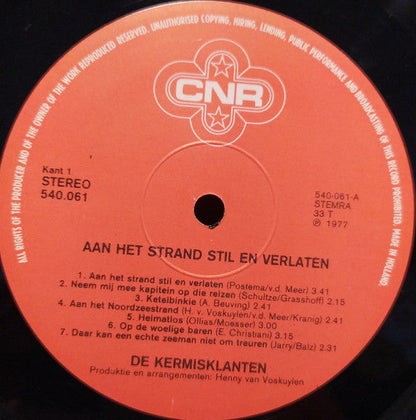 Kermisklanten - Aan Het Strand Stil En Verlaten (LP) 43413 Vinyl LP Vinyl Goed / Hoes Goed