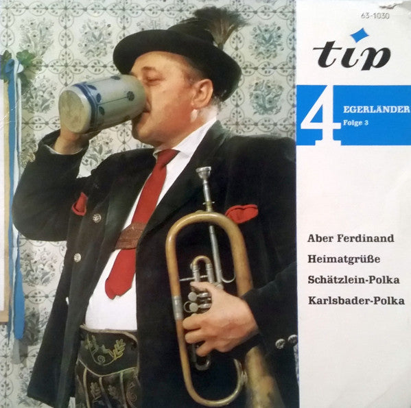 Egerländer Blasmusik, Konrad Grewe - 4 Egerländer Folge 3 Vinyl Singles EP Vinyl Zeer Goed / Hoesje Goed "VINYLSINGLES.NL"