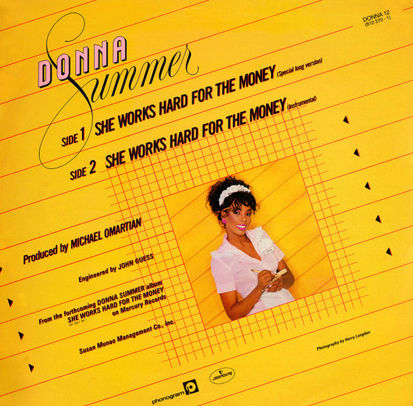 Donna Summer - She Works Hard For The Money Vinyl Singles Vinyl Zeer Goed / Hoesje Goed "VINYLSINGLES.NL"