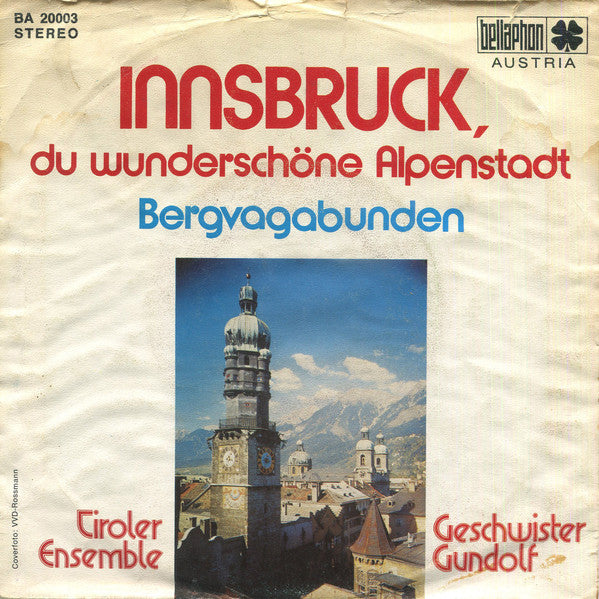 Bergvagabunden - Du Wunderschone Alpenstadt Vinyl Singles Vinyl Zeer Goed / Hoesje Goed "VINYLSINGLES.NL"
