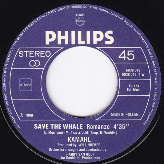 Kamahl - Save The Whale 15881 Vinyl Singles Vinyl Goed / Hoes Generic