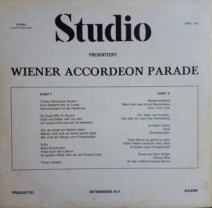 Various - Wiener Accordeon Parade (LP) 40463 Vinyl LP Vinyl Goed / Hoes Goed