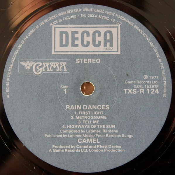 Camel - Rain Dances (LP) Vinyl LP Vinyl Zeer Goed / Hoesje Goed "VINYLSINGLES.NL"