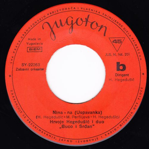 Hrvoje i Buco I Srdan - Elegija Vinyl Singles Vinyl Zeer Goed / Hoesje Goed "VINYLSINGLES.NL"
