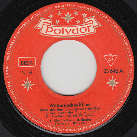 B. Kämpfert u. s. Orchester - Mitternachts-Blues Vinyl Singles Vinyl Zeer Goed / Hoesje Goed "VINYLSINGLES.NL"