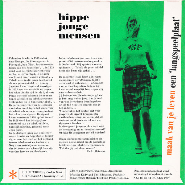 Eddy And The Eddysons - Hip Tune '** (Flexi-disc) Flexi-disk Vinyl Zeer Goed / Hoesje Goed "VINYLSINGLES.NL"