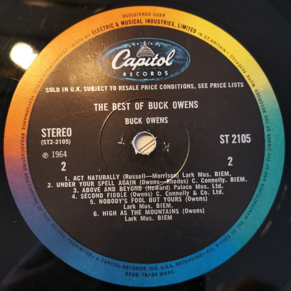 Buck Owens - The Best Of Buck Owens (LP) Vinyl LP Vinyl Zeer Goed / Hoesje Goed "VINYLSINGLES.NL"