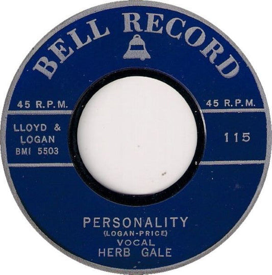 Herb Gale - Personality Vinyl Singles Vinyl Zeer Goed / Hoesje Generic "VINYLSINGLES.NL"