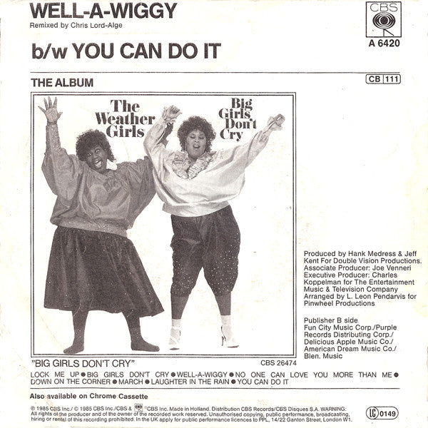 Weather Girls - Well-A-Wiggy Vinyl Singles Vinyl Goed / Hoes Goed