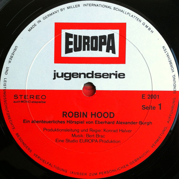 Eberhard Alexander-Burgh ‎- Robin Hood (LP) Vinyl LP Vinyl Zeer Goed / Hoesje Goed "VINYLSINGLES.NL"