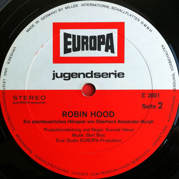 Eberhard Alexander-Burgh ‎- Robin Hood (LP) Vinyl LP Vinyl Zeer Goed / Hoesje Goed "VINYLSINGLES.NL"