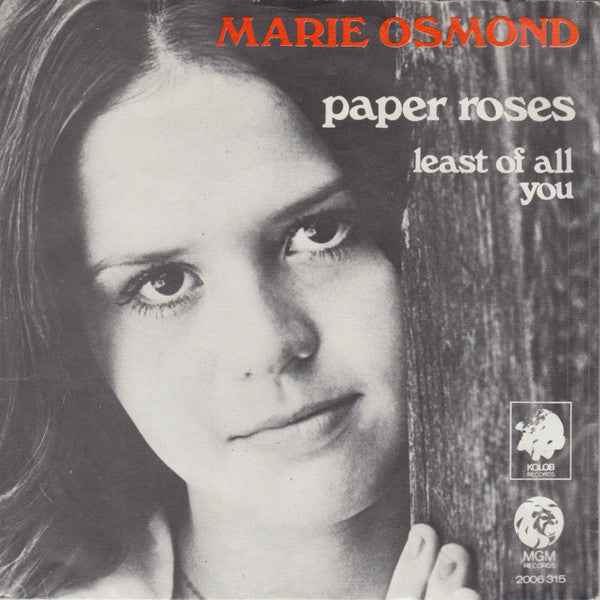 Marie Osmond - Paper Roses 12739 (B) Vinyl Singles Vinyl Goed / Hoes Sticker