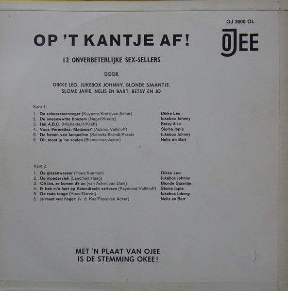 Various - Op 't Kantje Af! (LP) 50775 Vinyl LP Vinyl Goed / Hoes Goed