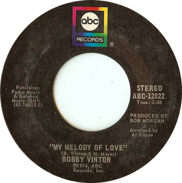 Bobby Vinton - My Melody Of Love Vinyl Singles Vinyl Zeer Goed / Hoesje Generic "VINYLSINGLES.NL"