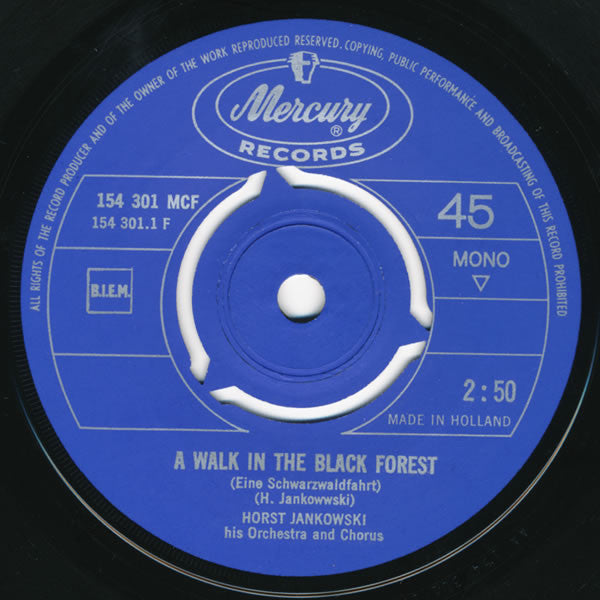 Horst Jankowski His Orchestra And Chorus - A Walk In The Black Forest Vinyl Singles Vinyl Zeer Goed / Hoesje Goed "VINYLSINGLES.NL"