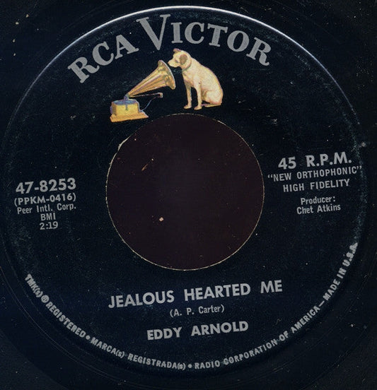 Eddy Arnold - Jealous Hearted Me Vinyl Singles Vinyl Zeer Goed / Hoesje Generic "VINYLSINGLES.NL"