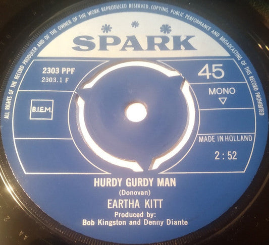 Eartha Kitt - Hurdy Gurdy Man Vinyl Singles Vinyl Zeer Goed / Hoesje Generic "VINYLSINGLES.NL"