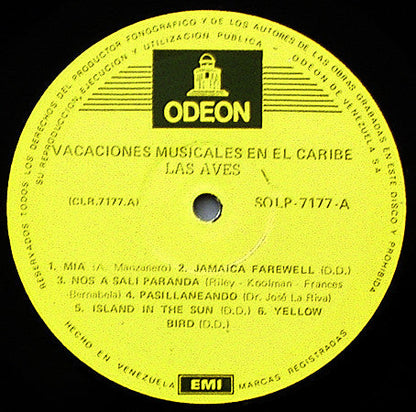Las Aves – Vacaciones Musicales En El Caribe (LP) 43080 Vinyl LP Vinyl Goed / Hoes Goed
