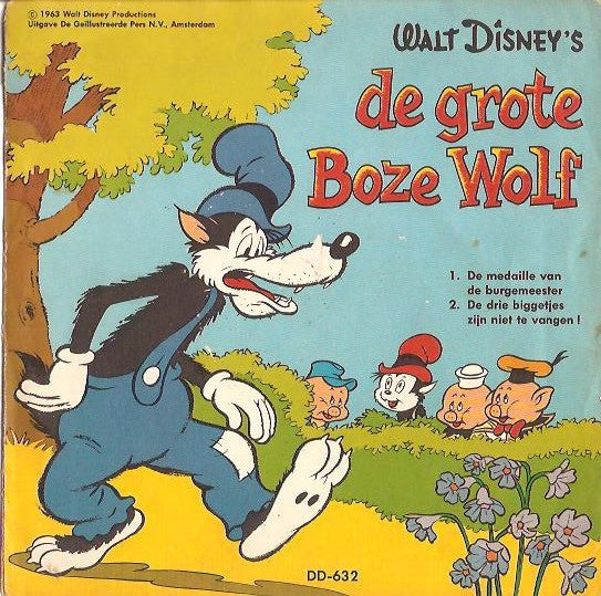 Unknown Artist - De Grote Boze Wolf ( Flexi-disc) 28791 Flexidisc Vinyl Goed / Hoes Goed