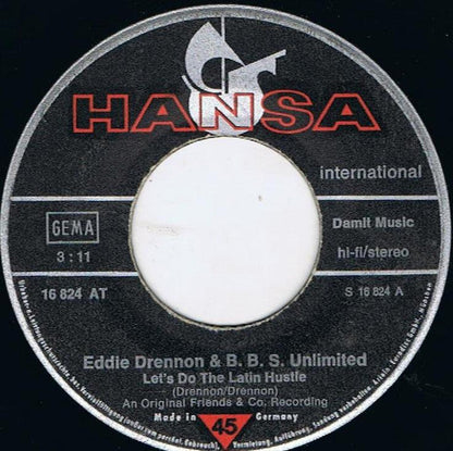 Eddie Drennon & The B.B.S. Unlimited - Let's Do The Latin Hustle Vinyl Singles Vinyl Zeer Goed / Hoesje Generic "VINYLSINGLES.NL"