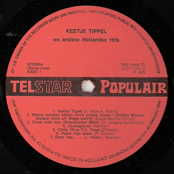 Various - Keetje Tippel En Andere Hollandse Hits (LP) 46409 Vinyl LP Vinyl Goed / Hoes Goed