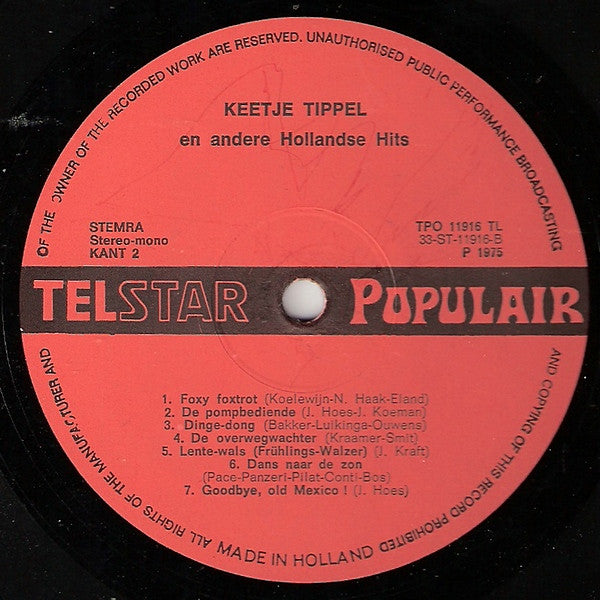Various - Keetje Tippel En Andere Hollandse Hits (LP) 46409 Vinyl LP Vinyl Goed / Hoes Goed